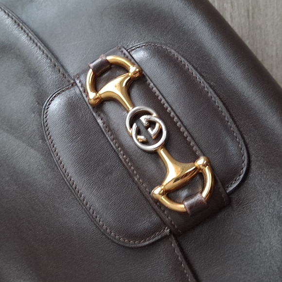 Authentic vintage Gucci Horsebit leather shoulder bag - Picture 6 of 16